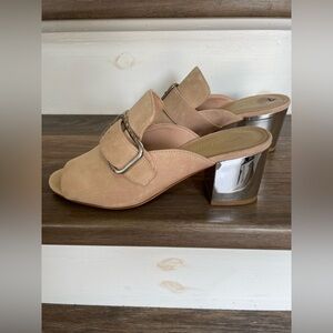 Marc Fisher - Blush Suede Heeled Sandals - Size 7.5